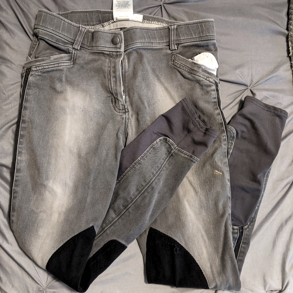 Dover Saddlery Denim Knee Patch Breech